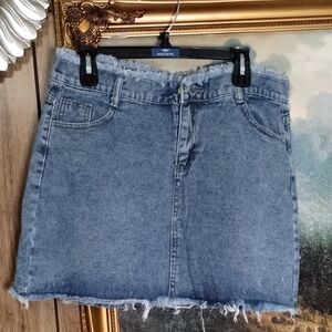 Blue Mini Pencil Skirt Casual